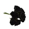 Picture 1:Foam roos zwart 19 cm 7 stuks